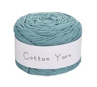 sourcing map 1 Skein Cotton Yarn, 100% Cotton Chunky Yarn for Hand Knitting, Blanket Yarn for Crocheting Each of 100g/3.53oz(Per Skein 150m/164 Yard)/Light Blue