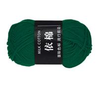 sourcing map 1 Skein Cotton Yarn, 60% Cotton, 40% Acrylic Knitting Yarn Crochet Yarn, Blanket Yarn for Crocheting Each of 47g/1.66oz(Per Skein 80m/87.5 Yard) /Christmas Green