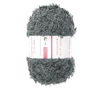 sourcing map 1 Skeins Eyelash Yarn Polyester Fur Soft Fluffy Chunky Fuzzy Eyelash Yarn Dark Gray for Crocheting Knit DIY Clothes Bag - 55Yard/50m, 3.53oz