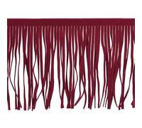 sourcing map 1 Yard 6 Inch PU Leather Fringe Trim Double Side Leather Sewing Tassel Fringe for DIY Sewing Dress Crafts Skirt Decoration, Fuchsia
