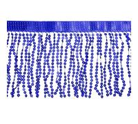 sourcing map 1 Yard 6 Inch Sequins Fringe Trim, Sequins Lace Sparkling Fringe Trim Tassel Ribbon for DIY Latin Dance Dress Clothing Sewing Craft Decor (Sapphire)