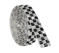 sourcing map 1 Yard Rhinestone Ribbon, 4mm x 4mm Self-Adhesive Crystal Rhinestone Strips, for Clothing DIY Arts Crafts Wedding Party Supplies Black