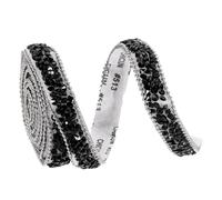 sourcing map 1 Yard x 0.39 Inch Crystal Rhinestone Ribbon, Self Adhesive Resin Crystal Trim Ribbon Strips Bling Artificial Gem Stone Beaded Applique for Clothing DIY Crafts, Black