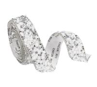 sourcing map 1 Yard x 0.79 Inch Crystal Rhinestone Ribbon, Self Adhesive Resin Crystal Trim Ribbon Strips Bling Artificial Gem Stone Beaded Applique for Clothing DIY Crafts, White