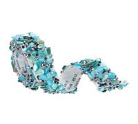 sourcing map 1 Yard x 0.79 Inch Crystal Rhinestone Ribbon, Self Adhesive Resin Crystal Trim Ribbon Strips Bling Artificial Gem Stone Beaded Applique for Clothing DIY Crafts, Lake Blue