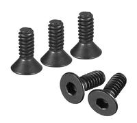 sourcing map #10-24x1/2" Flat Head Socket Cap Screws, 10.9 Grade Carbon Steel Hex Socket Countersunk Flat Head Screw Bolts Machine Screws Fasteners, Fully Threaded, Black Oxide, 20Pcs