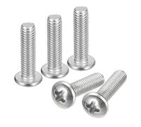 sourcing map #10-32x3/4" Pan Head Machine Screws, 304 Stainless Steel 18-8 Screw, Phillips Drive, Fully Threaded, Bright Finish, Pack of 20