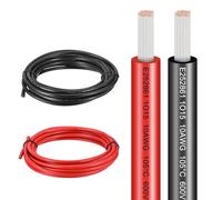 sourcing map 10 AWG Electrical Wire 20Ft(Red 10 ft Black 10 Ft), UL1015 Tinned Copper Wire 600V 105°C Battery Cable for Automotive Audio Trailer Marine Boat Solar LED Strip RV