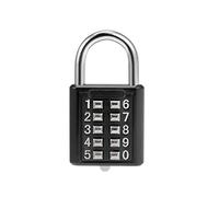 sourcing map 10-Digit Combination Padlock Push Button Locker Cabinet Lock Black