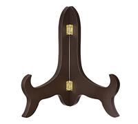 sourcing map 10" Easel Plate Holder, Wooden Folding Display Stand Brown for Decorative Picture Frame