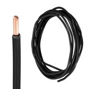 sourcing map 10 Feet Electrical Wire Insulated Solid Copper 14 AWG Hook Up Wire Cable THHN Wire Residential, Industrial, Grounding, Electrical Rated for 600 Volts, UL listed, Black