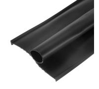 sourcing map 10 Feet Garage Door Seal Bottom Weather Seal, U Shape +O Ring Combination Rubber Weather Stripping for Weatherproofing, Buffering, Seal Replacement Overhead Door, Black