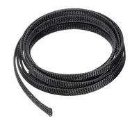 sourcing map 10 Ft - 3/8 Inch Expandable Braided Cable Sleeve, PET Cable Management Wire Sleeving Cord Protector, Wire Wrap Loom Tube for Computer Audio Office Home Devices, Black