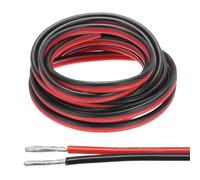 sourcing map 10 Gauge Wire 2 Conductor Electrical Wire 16.4FT Red Black Cable Tinned Copper/Flexible/Silicone Stranded Cord for LED Strip Lamps Lighting Automotive