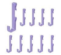 sourcing map 10 Grid Wall Hooks, 2.8 Inch Grid Wall Panel Plastic Utility Hook, Shelf Hooks for Garage Store Warehouse Shop Home Hanging, Purple