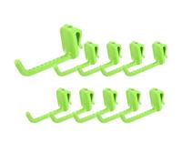 sourcing map 10 Grid Wall Hooks, 3 Inch Grid Wall Panel Plastic Utility Hook, Shelf Hooks for Garage Store Warehouse Shop Home Hanging, Green