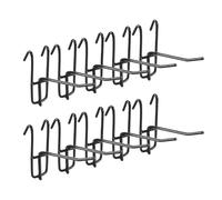 sourcing map 10 Grid Wall Hooks, 4 Inch Grid Wall Panel Display Hooks for Storage and Organization, Retail Stores, Home Office, Garage, Black