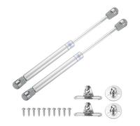sourcing map 10 Inch 120N/26lb Gas Shock Strut Lift Support, Gas Spring for RV, Bed Floor, Hatch Door, TV Cabinet, Box Lid (Silver, Set of 6)