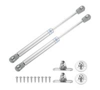 sourcing map 10 Inch 150N/33lb Gas Shock Strut Lift Support, Gas Spring for RV, Bed Floor, Hatch Door, TV Cabinet, Box Lid (Silver, Set of 4)