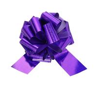 sourcing map 10 Inch Giant Large Pull Bow 1 Pcs Big Glitter Metallic Car Bows Ribbon for Wedding Presents Gift Wrapping Christmas, Purple