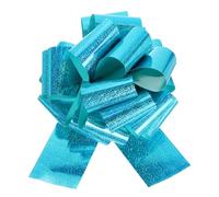 sourcing map 10 Inch Giant Large Pull Bow 1 Pcs Big Glitter Metallic Car Bows Ribbon for Wedding Presents Gift Wrapping Christmas, Green Blue