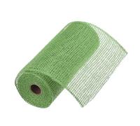 sourcing map 10 Inch Poly Burlap Mesh for Wreath, Decorative Mesh Fabric Ribbon 10 Yard for Fall Easter Christmas Flower Bow, Army Green