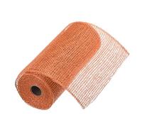 sourcing map 10 Inch Poly Burlap Mesh for Wreath, Decorative Mesh Fabric Ribbon 10 Yard for Fall Easter Christmas Flower Bow, Bright Orange