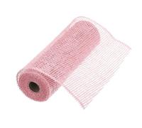 sourcing map 10 Inch Poly Burlap Mesh for Wreath, Decorative Mesh Fabric Ribbon 5 Yard for Fall Easter Christmas Flower Bow, Pink