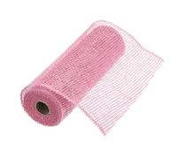 sourcing map 10 Inch Poly Burlap Mesh for Wreath, Decorative Mesh Fabric Ribbon 5 Yard for Fall Easter Christmas Flower Bow, Peach Pink