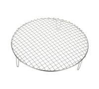 sourcing map 10 Inch Round Cooking Rack, Stainless Steel Canning Racks with Legs, Barbecue Mesh Grill for Baking Cooling Steaming Cookware