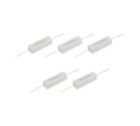 sourcing map 10 Ohm Ceramic Cement Resistor, 7W Power Wirewound Horizontal Cement Resistor Kit Tolerance 5% for Audio Equipment Power Adapters Frequency Divider Circuit Board(Pack of 5)