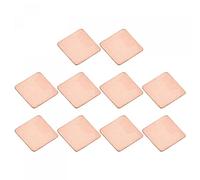 sourcing map 10 Pack 15 x 15 x 0.3mm Copper Pad Thermal Kit IC Chips Heatsink Cooler Shim for Cooling PC Laptop