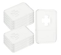 sourcing map 10 Pack 19mm Coin Slab Display Holder, Clear Acrylic Storage Case for Coin Dollar Four-Point Fixation Slab Capsules Protector Display Organize Box, Clear
