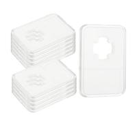 sourcing map 10 Pack 22mm Coin Slab Display Holder, Clear Acrylic Storage Case for Coin Dollar Four-Point Fixation Slab Capsules Protector Display Organize Box, Clear