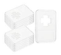 sourcing map 10 Pack 24mm Coin Slab Display Holder, Clear Acrylic Storage Case for Coin Dollar Four-Point Fixation Slab Capsules Protector Display Organize Box, Clear