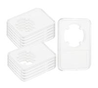 sourcing map 10 Pack 32mm Coin Slab Display Holder, Clear Acrylic Storage Case for Coin Dollar Four-Point Fixation Slab Capsules Protector Display Organize Box, Clear
