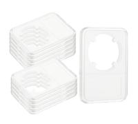 sourcing map 10 Pack 35mm Coin Slab Display Holder, Clear Acrylic Storage Case for Coin Dollar Four-Point Fixation Slab Capsules Protector Display Organize Box, Clear