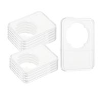 sourcing map 10 Pack 39mm Coin Slab Display Holder, Clear Acrylic Storage Case for Coin Dollar Four-Point Fixation Slab Capsules Protector Display Organize Box, Clear