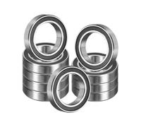sourcing map 10 Pack 6701 2RS Deep Groove Ball Bearings, 12 x 18 x 4mm Chrome Steel Double Shield Bearing for Electric Motor, Home Appliances, Industrial Machinery, (ABEC5)