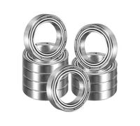 sourcing map 10 Pack 6701ZZ Deep Groove Ball Bearings, 12 x 18 x 4mm Chrome Steel Double Shield Bearing for Electric Motor, Home Appliances, Industrial Machinery, (ABEC5)