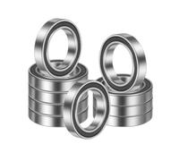 sourcing map 10 Pack 6805 2RS Deep Groove Ball Bearings, 25 x 37 x 7mm Chrome Steel Double Shield Bearing for Electric Motor, Home Appliances, Industrial Machinery, (ABEC5)
