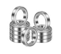 sourcing map 10 Pack 6805ZZ Deep Groove Ball Bearings, 25 x 37 x 7mm Chrome Steel Double Shield Bearing for Electric Motor, Home Appliances, Industrial Machinery, (ABEC5)
