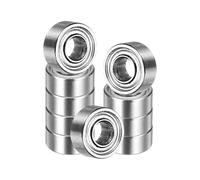 sourcing map 10 Pack 682XZZ Deep Groove Ball Bearings, 2.5 x 6 x 2.5mm Chrome Steel Double Shield Bearing for Electric Motor, Home Appliances, Industrial Machinery, (ABEC5)