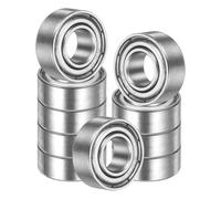 sourcing map 10 Pack 686ZZ Deep Groove Ball Bearings, 6 x 13 x 5mm Chrome Steel Double Shield Bearing for Electric Motor, Home Appliances, Industrial Machinery, (ABEC5)