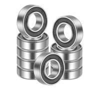 sourcing map 10 Pack 688 2RS Deep Groove Ball Bearings, 8 x 16 x 5mm Chrome Steel Double Shield Bearing for Electric Motor, Home Appliances, Industrial Machinery, (ABEC5)