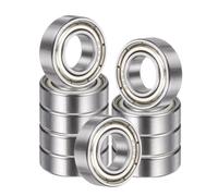 sourcing map 10 Pack 688ZZ Deep Groove Ball Bearings, 8 x 16 x 5mm Chrome Steel Double Shield Bearing for Electric Motor, Home Appliances, Industrial Machinery, (ABEC5)