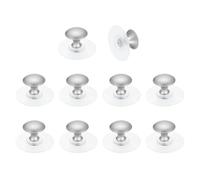 sourcing map 10 Pack Adhesive Cabinet Knobs, Stainless Steel Self-Stick Drawer Knobs, No Drilling Round Stick on Instant Handle Cabinet Pull for Wardrobe Cupboard Drawer Closet, Gold/Clear