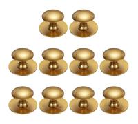 sourcing map 10 Pack Adhesive Cabinet Knobs, Stainless Steel Stick on Drawer Knobs, Round Self-Stick Instant Cabinet Handle Pulls for Window Wardrobe Cupboard Drawer Closet, Gold