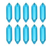 sourcing map 10 Pack Aquamarine Quartz Crystals, Polished Crystals Bulk Hexagonal Shaped Meditation Gemstone for Jewelry Making Energy Balance Accessories Gifts