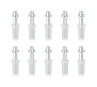 sourcing map 10 Pack Bifold Door Hardware, Bi-Fold Sliding Closet Door Repair Kit, Top Pivot for Folding Closet Sliding Doors, Silver